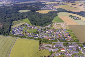 Aerial view, construction area Höinger Heide Am Winkel, Höingen, Ense, Sauerland, North
