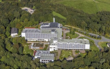 Aerial view, Königsfeld Rehabilitation Clinic in the Windgarten district of Ennepetal, Ruhr area,