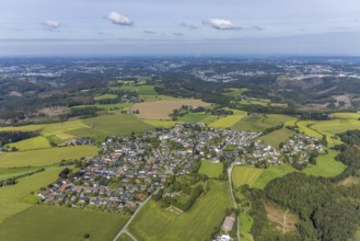 Aerial view, aerial view district Rüggeberg in Ennepetal, Ruhr area, North Rhine-Westphalia,