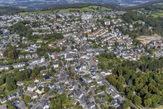 Aerial view, local view in the district Voerde in Ennepetal, Ruhr area, North Rhine-Westphalia,