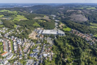 Aerial view, construction site at the Ferdinand Bilstein plant in the Voerde district of Ennepetal,