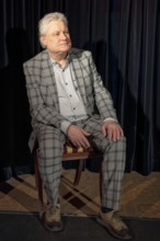 Günter Rüdiger, actor, artistic director, Zimmertheater, Steglitz, photo rehearsal Gesungenes und