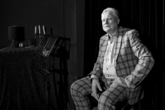 Günter Rüdiger, actor, artistic director, director, Zimmertheater, Steglitz, photo rehearsal