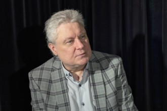 Günter Rüdiger, actor, artistic director, Zimmertheater, Steglitz, photo rehearsal Gesungenes und