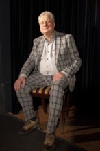 Günter Rüdiger, actor, artistic director, Zimmertheater, Steglitz, photo rehearsal Gesungenes und
