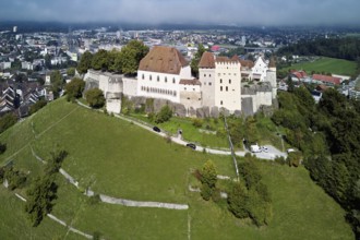 Castle of the Habsburgs, Kyburgers on an almost circular Molasse hill, Lenzburg, Canton Aargau,