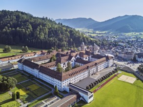 Benedictine abbey, monastery, place of pilgrimage, Einsiedeln, Canton Schwyz, Switzerland