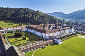 Benedictine abbey, monastery, place of pilgrimage, Einsiedeln, Canton Schwyz, Switzerland