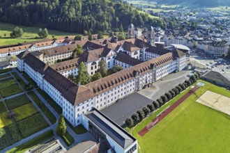 Benedictine abbey, monastery, place of pilgrimage, Einsiedeln, Canton Schwyz, Switzerland