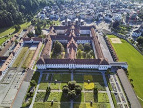Benedictine abbey, monastery, place of pilgrimage, Einsiedeln, Canton Schwyz, Switzerland