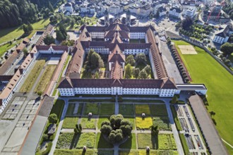 Benedictine abbey, monastery, place of pilgrimage, Einsiedeln, Canton Schwyz, Switzerland