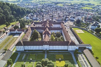 Benedictine abbey, monastery, place of pilgrimage, Einsiedeln, Canton Schwyz, Switzerland