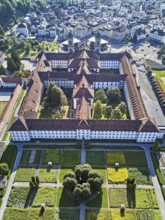 Benedictine abbey, monastery, place of pilgrimage, Einsiedeln, Canton Schwyz, Switzerland