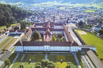 Benedictine abbey, monastery, place of pilgrimage, Einsiedeln, Canton Schwyz, Switzerland
