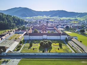 Benedictine abbey, monastery, place of pilgrimage, Einsiedeln, Canton Schwyz, Switzerland