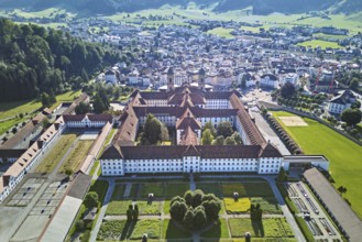 Benedictine abbey, monastery, place of pilgrimage, Einsiedeln, Canton Schwyz, Switzerland