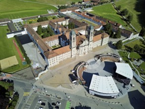 Benedictine abbey, monastery, place of pilgrimage, Einsiedeln, Canton Schwyz, Switzerland