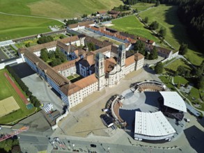 Benedictine abbey, monastery, place of pilgrimage, Einsiedeln, Canton Schwyz, Switzerland