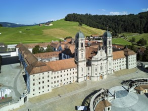 Benedictine abbey, monastery, place of pilgrimage, Einsiedeln, Canton Schwyz, Switzerland
