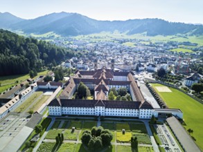 Benedictine abbey, monastery, place of pilgrimage, Einsiedeln, Canton Schwyz, Switzerland