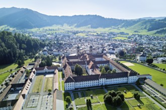 Benedictine abbey, monastery, place of pilgrimage, Einsiedeln, Canton Schwyz, Switzerland