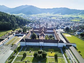 Benedictine abbey, monastery, place of pilgrimage, Einsiedeln, Canton Schwyz, Switzerland