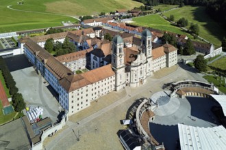 Benedictine abbey, monastery, place of pilgrimage, Einsiedeln, Canton Schwyz, Switzerland