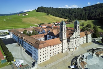 Benedictine abbey, monastery, place of pilgrimage, Einsiedeln, Canton Schwyz, Switzerland