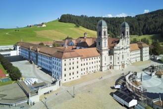 Benedictine abbey, monastery, place of pilgrimage, Einsiedeln, Canton Schwyz, Switzerland