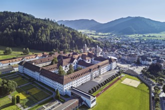 Benedictine abbey, monastery, place of pilgrimage, Einsiedeln, Canton Schwyz, Switzerland