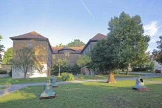 Bells in the garden of the Bell Museum, City Museum, GlockenStadtMuseum, Exhibition, Apolda,