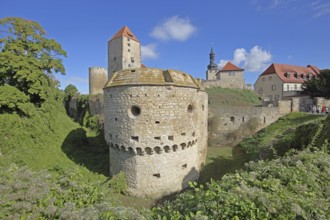 Romanesque castle built in the 10th century with Dicker Heinrich, Marterturm and Pariser Turm,