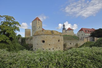 Romanesque castle built in the 10th century with Dicker Heinrich, Marterturm and Pariser Turm,