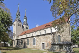 Early Gothic St Jakobi Church with twin towers, Schönebeck, Saxony-Anhalt, Germany