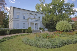 Kurverwaltung, spa garden, Solepark, Bad Salzelmen, Schönebeck, Saxony-Anhalt, Germany