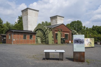 Mine fan and buildings at Hannover colliery, LWL Museum, former mine, industrial heritage, Bochum,