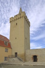Gothic raven defence tower and defence tower, built in 1442, part of the former town