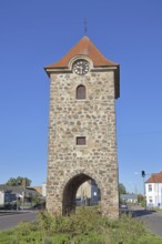 Historic Dornburger Tor, town tower, town gate, Breitestraßetor, Zerbst, Fläming, Saxony-Anhalt,