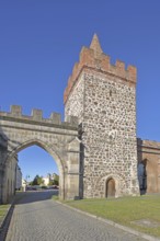 Historic Heath Gate, town gate and town tower, Zerbst, Fläming, Saxony-Anhalt, Germany