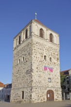Historic Dicker Turm, town tower, Zerbst, Fläming, Saxony-Anhalt, Germany