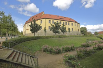 Baroque castle and today's Goethe School built in the 16th century, park, Bad Lauchstädt,