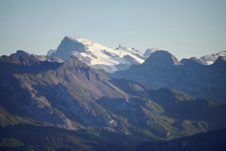 View from Rigi Kulm to the snow-covered Titlis, Engelberg, Canton Obwalden, Switzerland