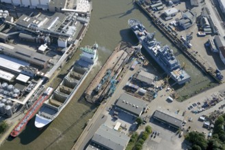 Norderwerft, shipyard, shipbuilding, navy, dock, ship, Bundeswehr, Hamburg, Germany