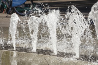 Water features at a fountain, Hanover, Lower Saxony, Germany