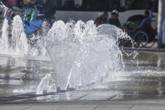 Water features at a fountain, Hanover, Lower Saxony, Germany