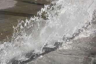 Water features at a fountain, Hanover, Lower Saxony, Germany