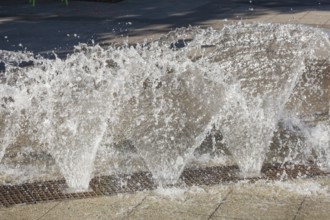 Water features at a fountain, Hanover, Lower Saxony, Germany