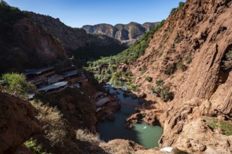 Beautifull cascades of waterfall Ouzoud in Morocco
