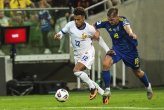 WROCLAW, POLAND - SEPTEMBER 5, 2025: Qualifications for FIFA 2026. Football match Ukraine vs France
