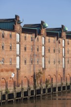 Old warehouses on Dessauer Ufer in Hamburg-Veddel, satellite camp of Neuengamme concentration camp